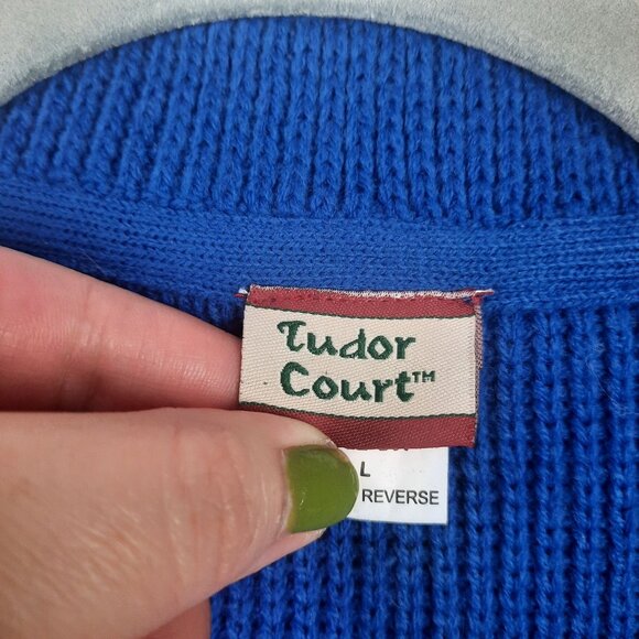 Tudor Court Cobalt Knit Blazer Vintage - Picture 4 of 11